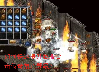 如何快速提升私服合击传奇角色等级? 如何快速提升私服合击传奇角色等级?