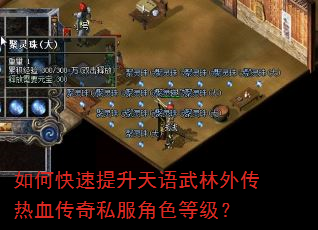 如何快速提升天语武林外传热血传奇私服角色等级? 如何快速提升天语武林外传热血传奇私服角色等级?